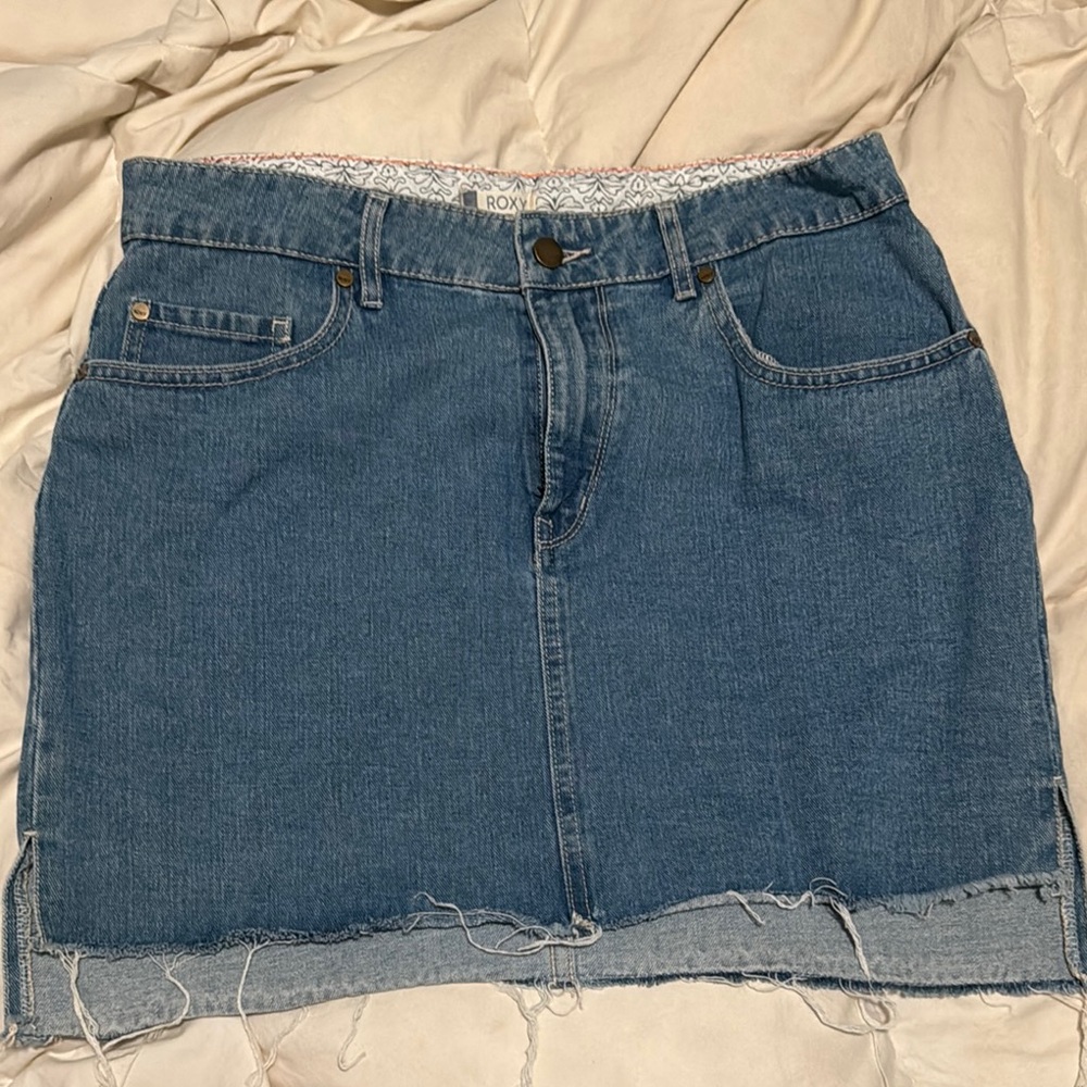Roxy Blue Mini Skirt Casual Denim